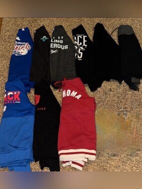 Lot of size small long sleeves and hoodies